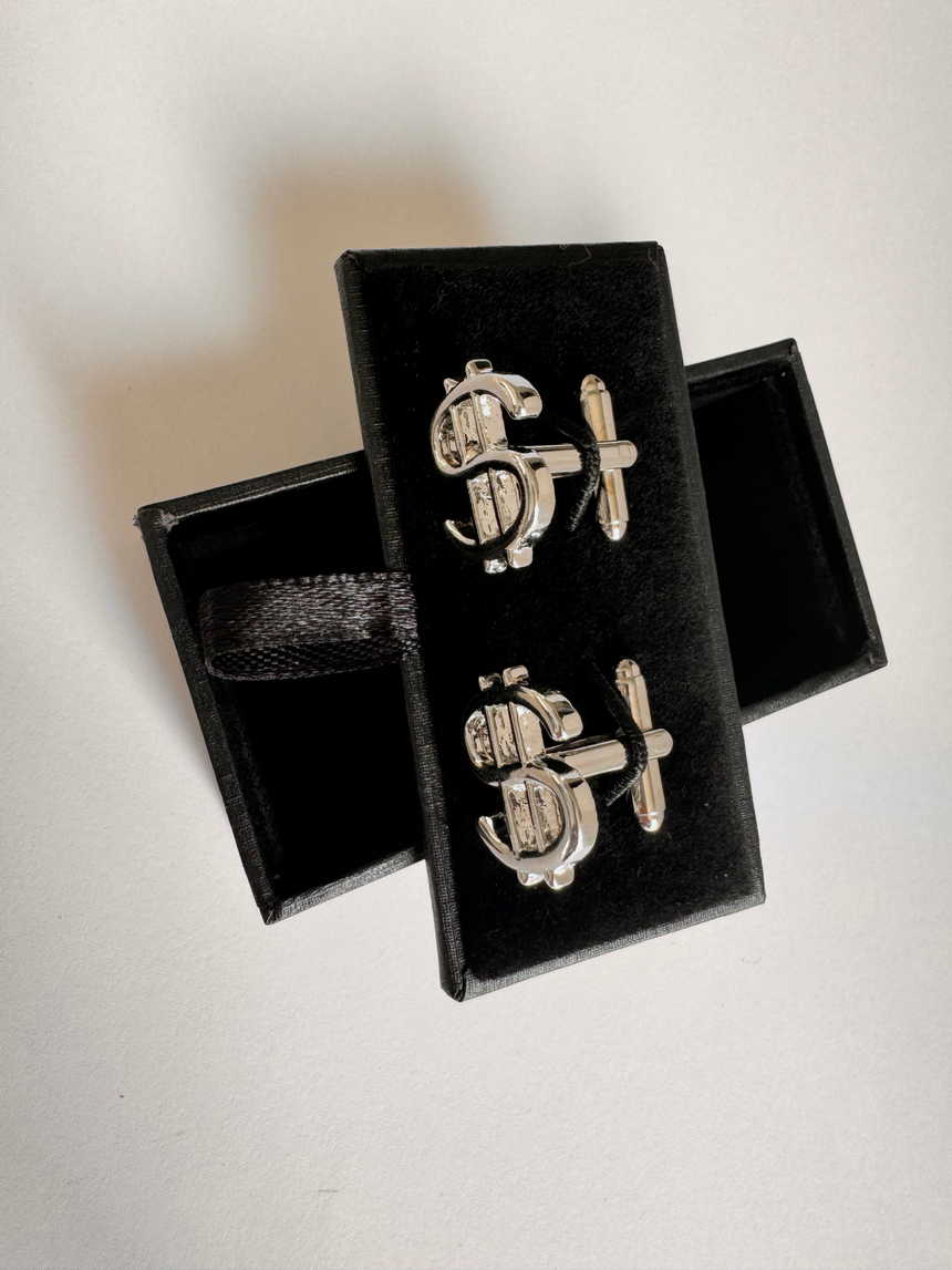 Dollar Symbol Cufflinks for Discerning Traders