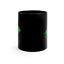 Taza Negra con Toro Verde de 11oz