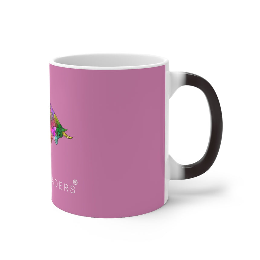 Taza Cambiante de Color Violeta con Toro Mosaico