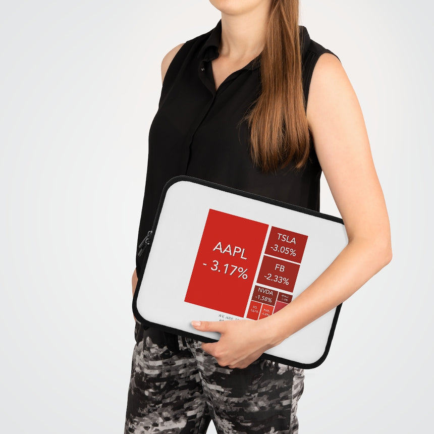 Funda para portátil Bear Market blanca resistente al agua