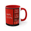 Taza de café Bear Market, 11 oz - Negro / Rojo