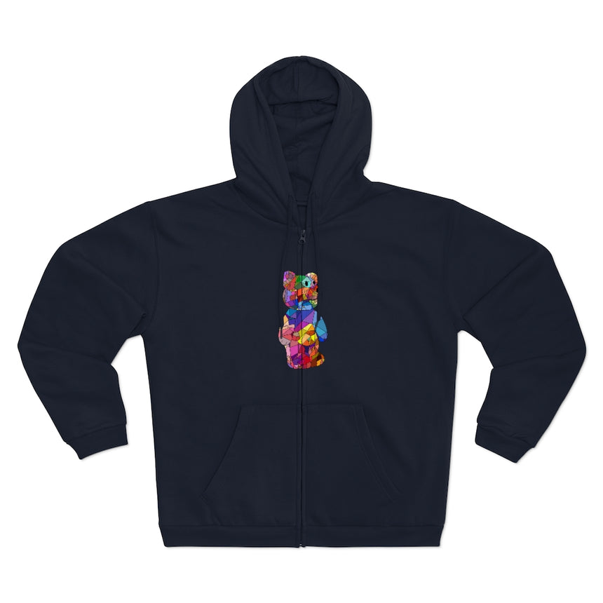Sudadera con capucha y cremallera con osito Mosaic