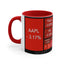 Taza de café Bear Market, 11 oz - Negro / Rojo