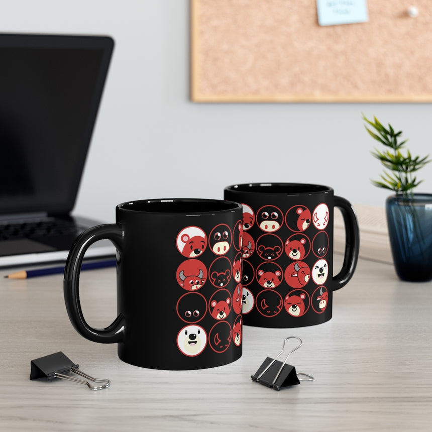 Taza negra 11oz