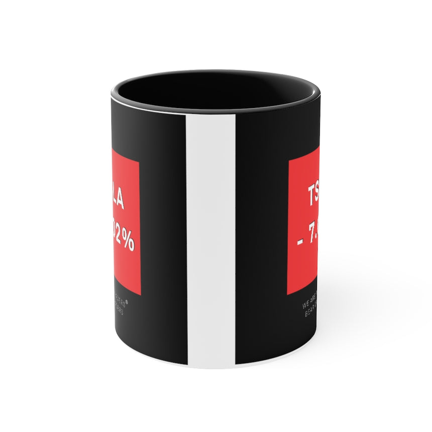 Taza de café Tesla Stock Crash, 11 oz
