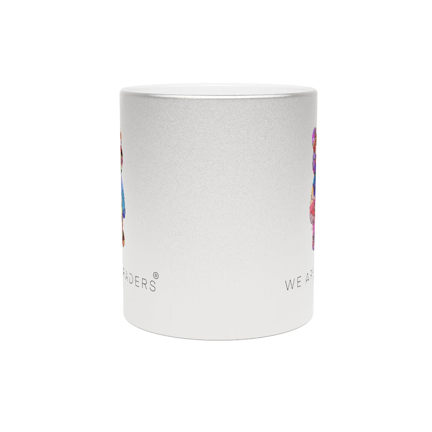 Taza Metálica Oso Mosaico (Plata / Oro)