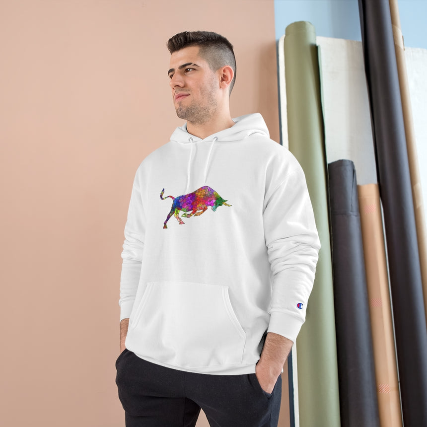 Sudadera con capucha Campeón Toro Mosaico Negro