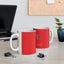 Taza de cerámica de toro mosaico rojo 11oz