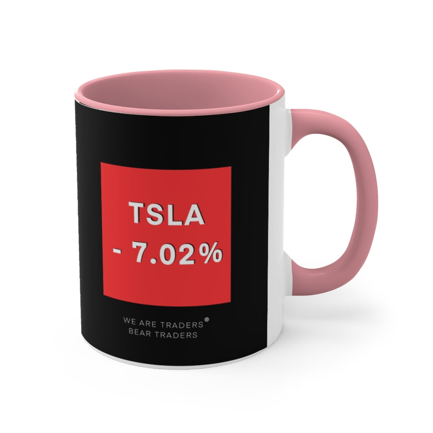Taza de café Tesla Stock Crash, 11 oz