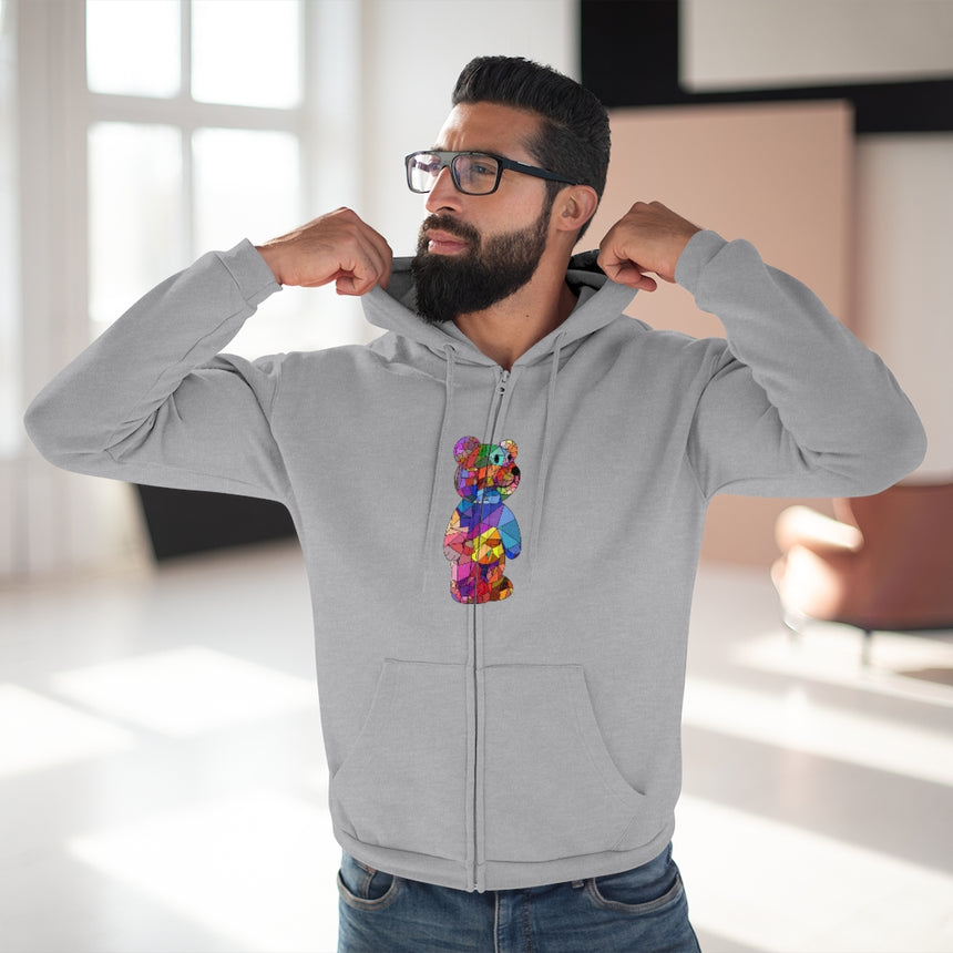 Sudadera con capucha y cremallera con osito Mosaic