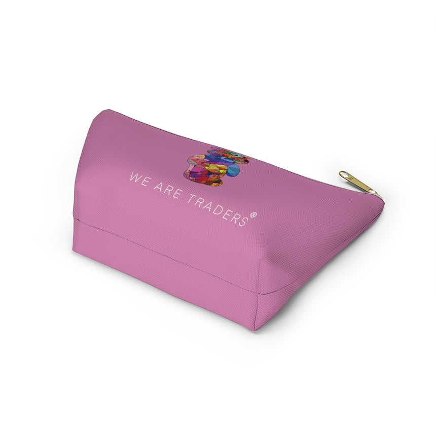 Estuche para accesorios con diseño de osito mosaico violeta con fondo en T