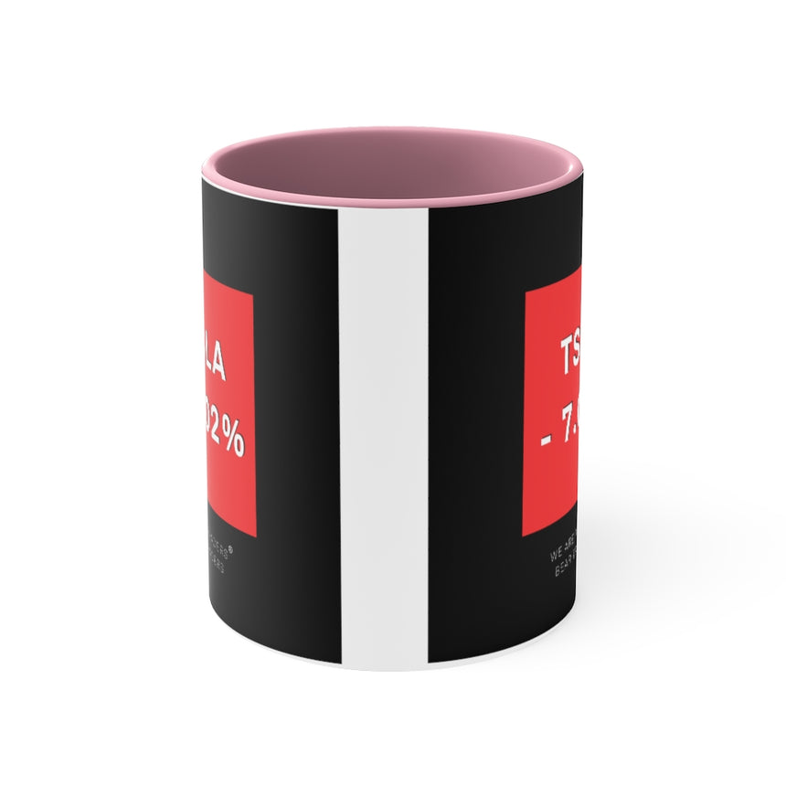 Taza de café Tesla Stock Crash, 11 oz