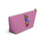 Estuche para accesorios con diseño de osito mosaico violeta con fondo en T