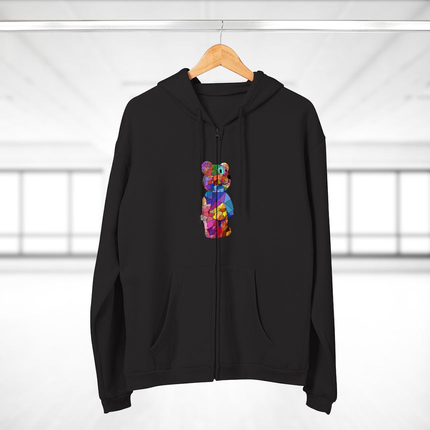 Sudadera con capucha y cremallera con osito Mosaic