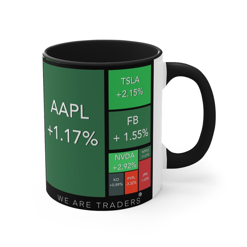 Taza de café con acento Bull Market, 11 oz