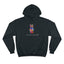 Sudadera con capucha Champion con diseño de oso mosaico negro