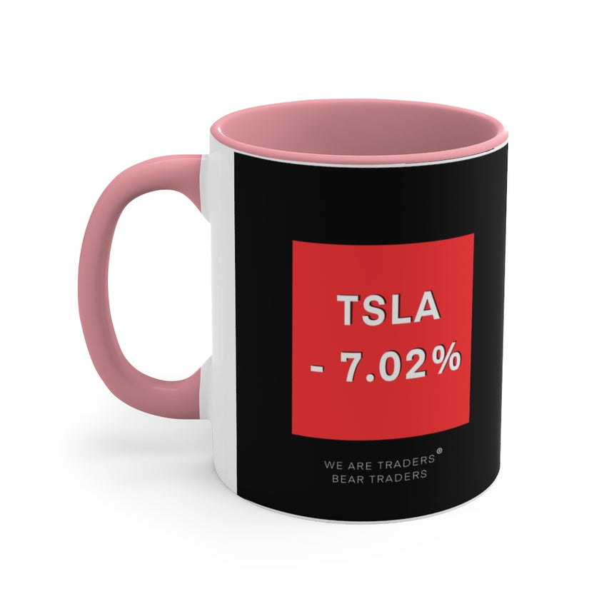 Taza de café Tesla Stock Crash, 11 oz