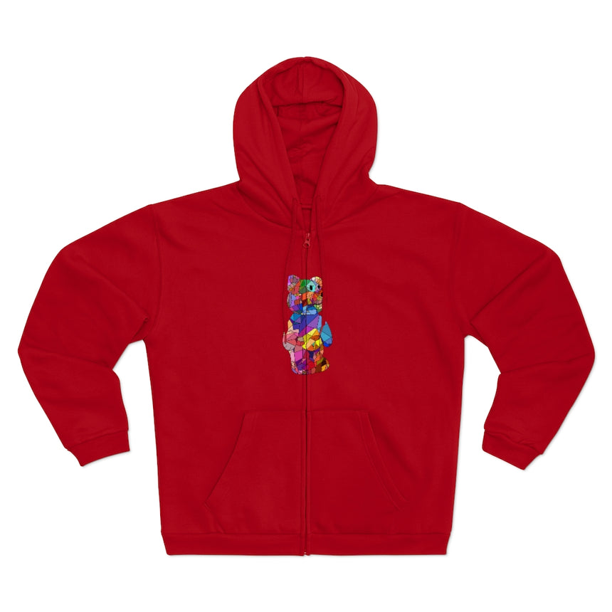 Sudadera con capucha y cremallera con osito Mosaic