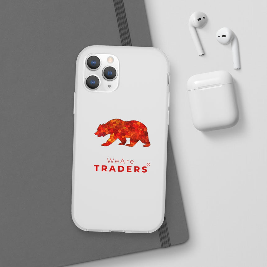 Estuche flexible de oso rojo