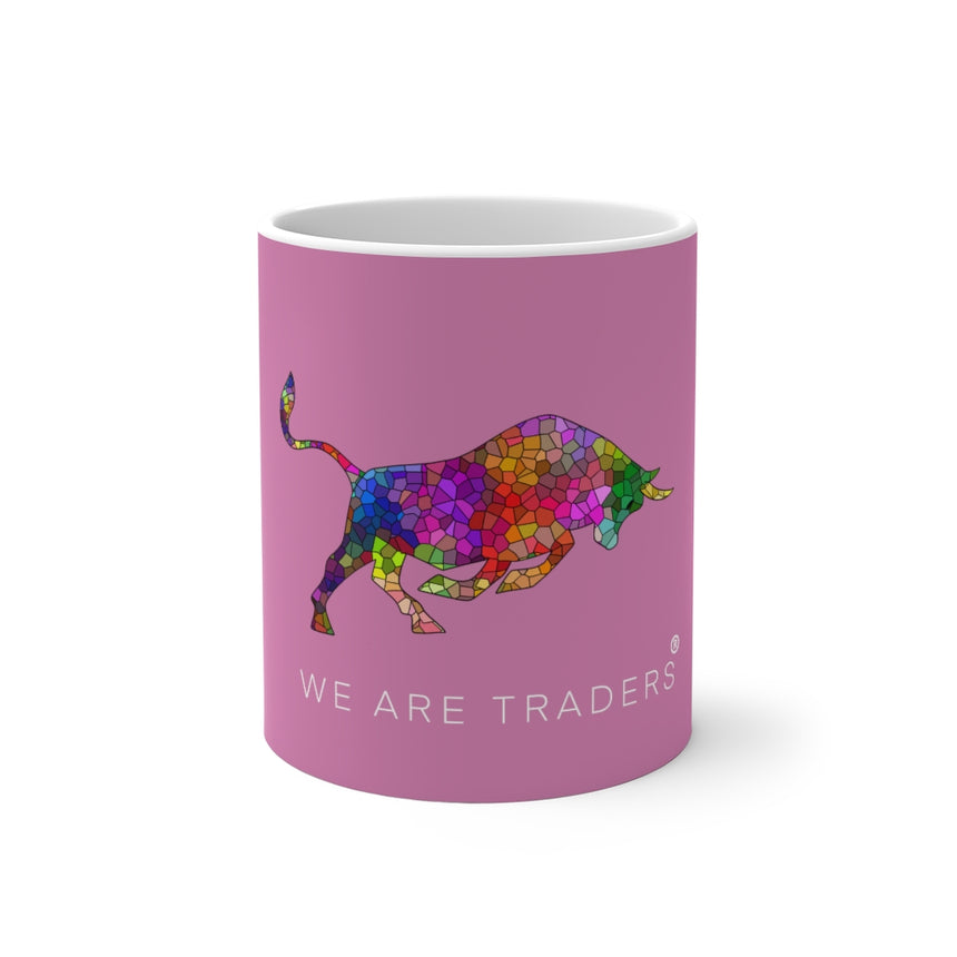 Taza Cambiante de Color Violeta con Toro Mosaico