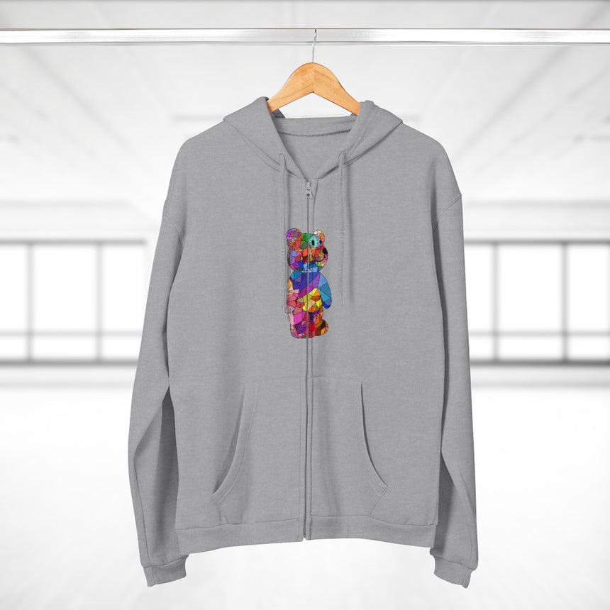 Sudadera con capucha y cremallera con osito Mosaic