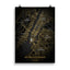 Mapa comercial de Nueva York Póster