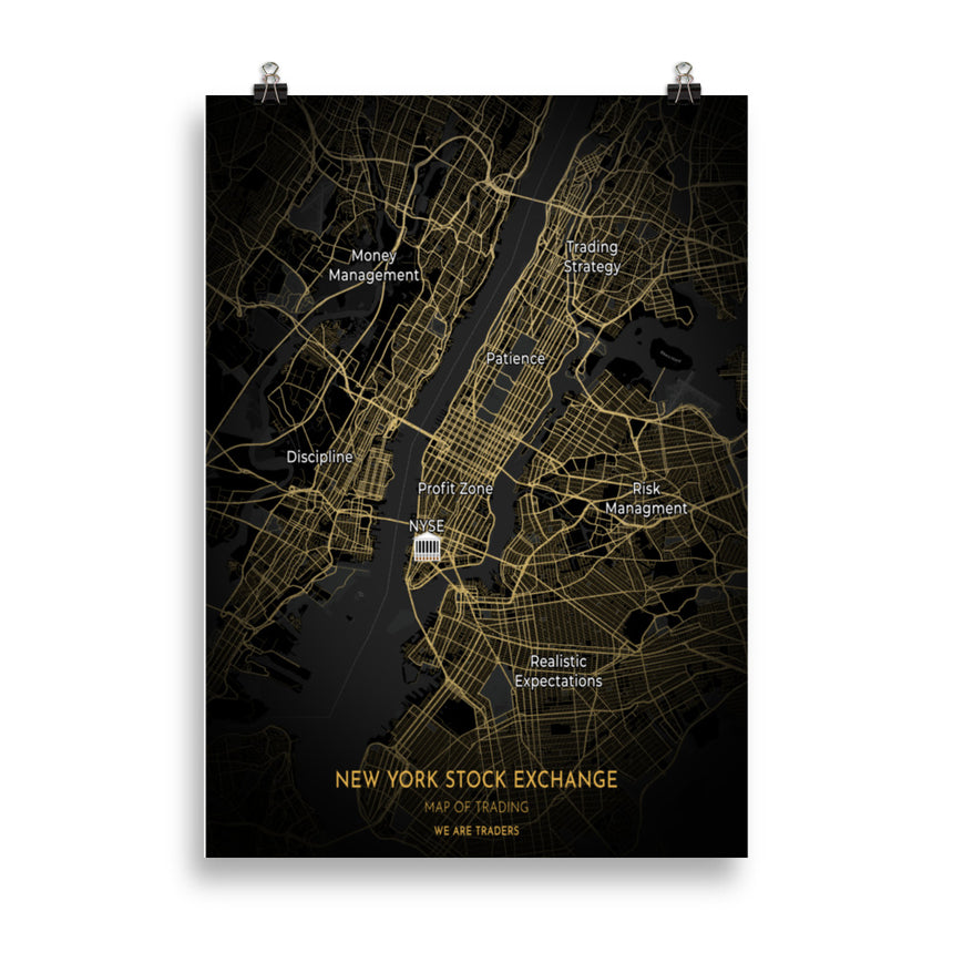 Mapa comercial de Nueva York Póster