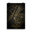 Mapa comercial de Nueva York Póster