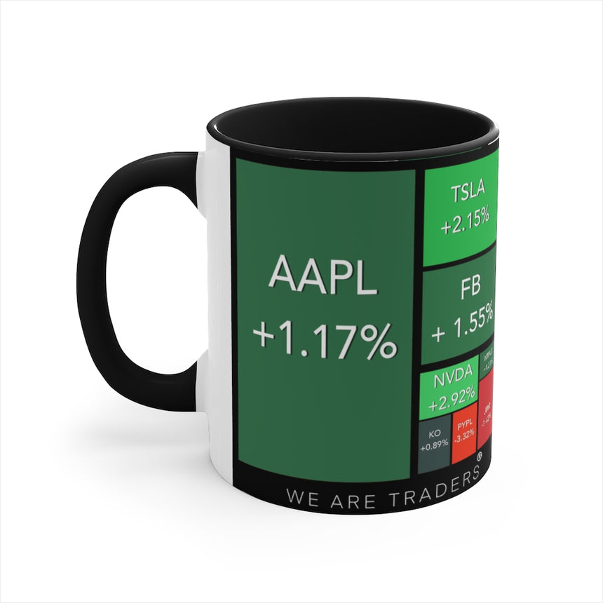 Taza de café con acento Bull Market, 11 oz