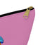 Estuche para accesorios con diseño de osito mosaico violeta con fondo en T