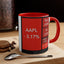 Taza de café Bear Market, 11 oz - Negro / Rojo