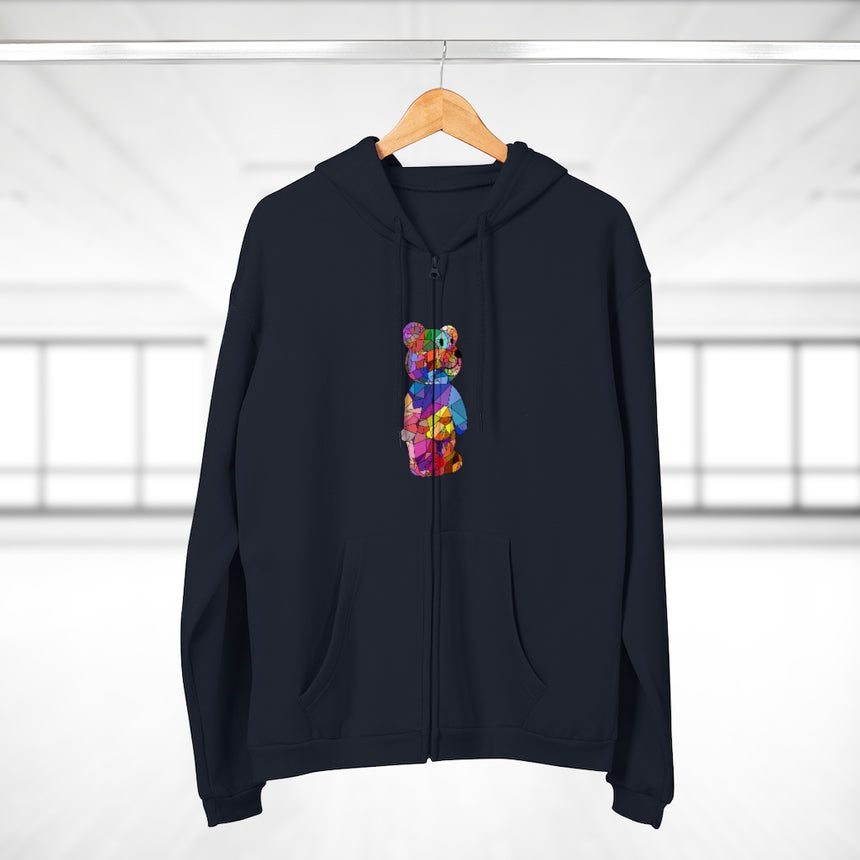 Sudadera con capucha y cremallera con osito Mosaic
