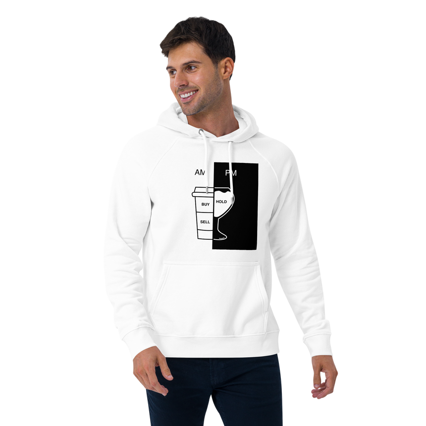 Traders Sudadera con capucha ecológica raglán unisex