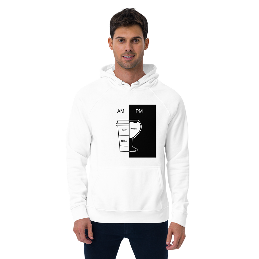Traders Sudadera con capucha ecológica raglán unisex