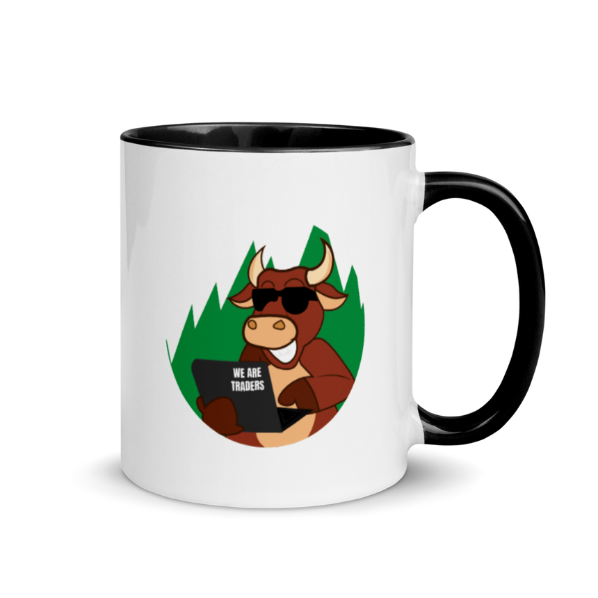 Taza Traders Bull con portátil