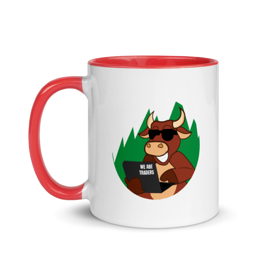Traders Bull with Laptop Mug