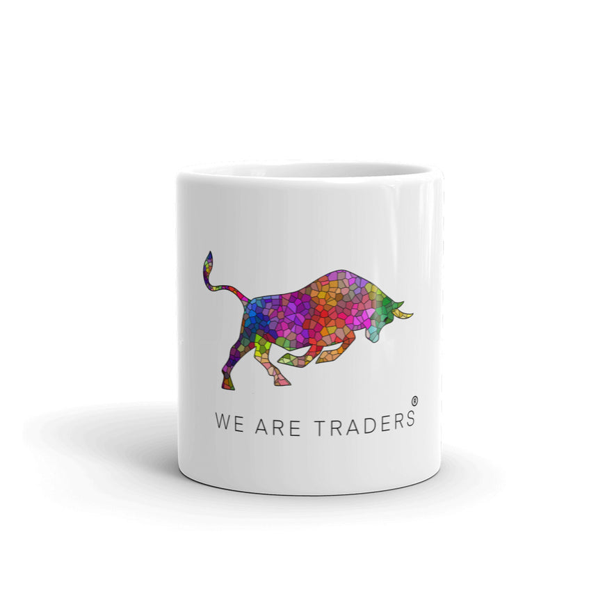 Taza Bull White brillo