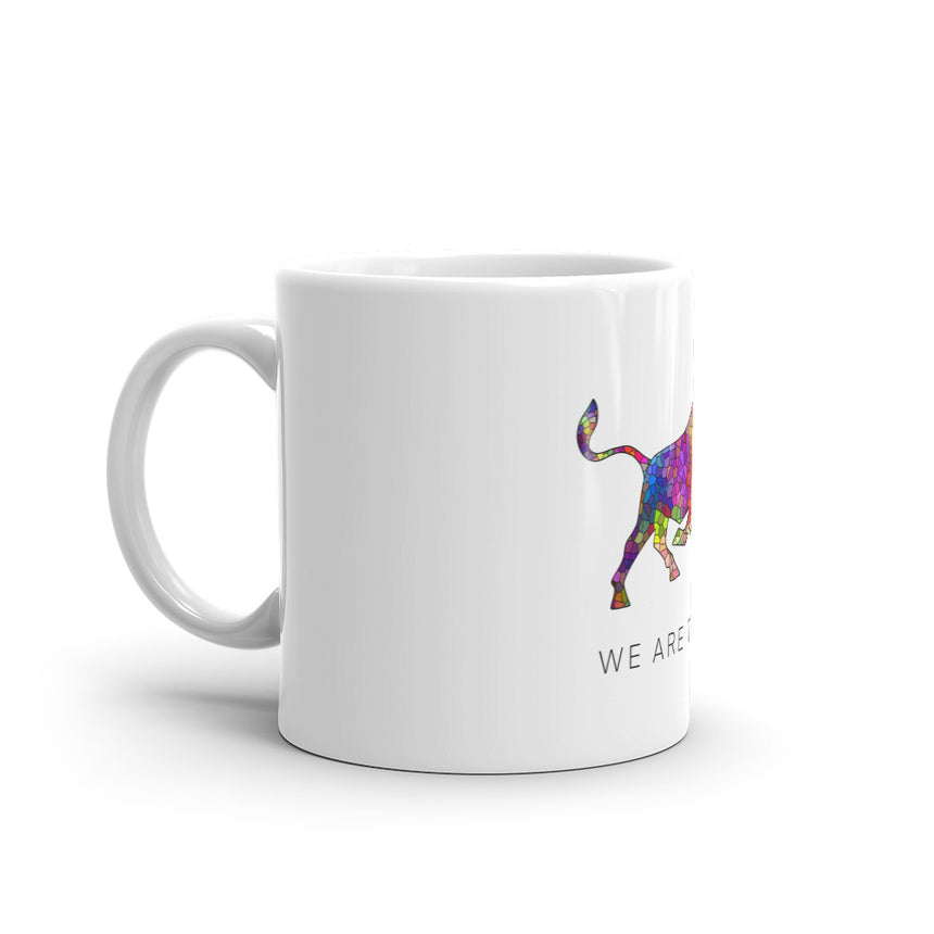 Taza Bull White brillo